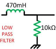 rangkaian low pass filter rl