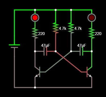 How to make blinking LED circuit 11