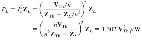 transformer as a matching device