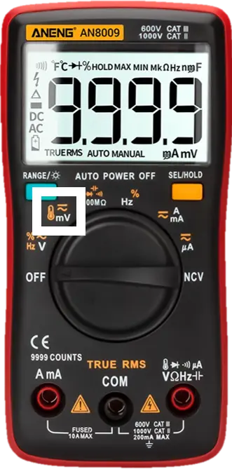 voltmeter to measure millivolts