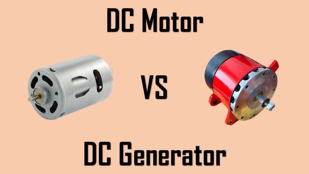 difference between dc motor and dc generator